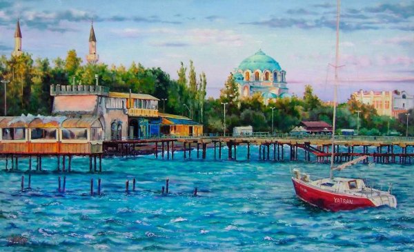 Картина трамвайчик Евпатория