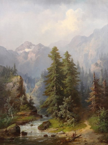Альберт Бирштадт горный пейзаж