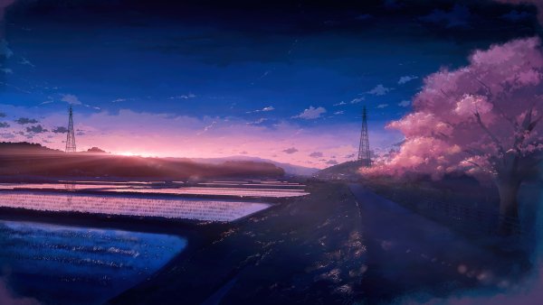 Красивые аниме пейзажи