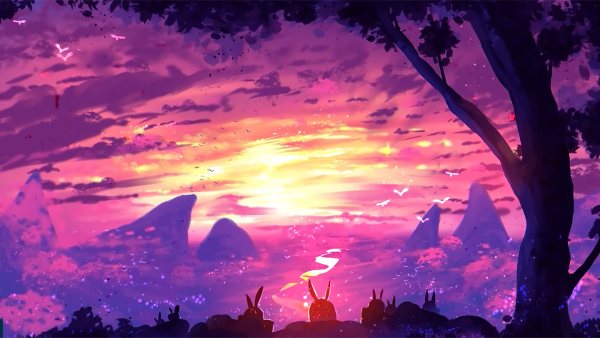 Картина черри блоссом гора