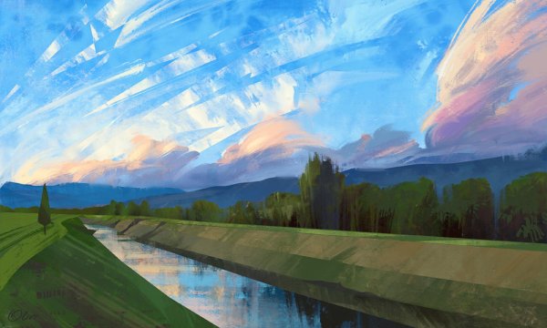 Пейзаж асимметрии рисунок