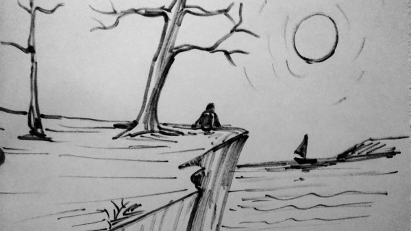 Пейзаж асимметрии рисунок