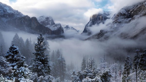Национальный парк Йосемити Калифорния зима