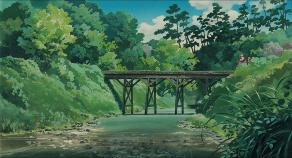 Пейзаж аниме Хаяо Миадзаки