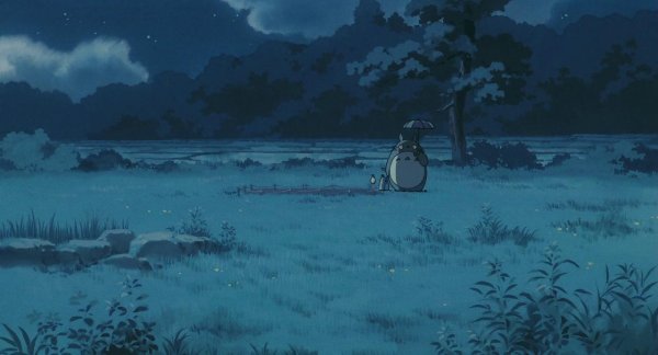 Хаяо Миядзаки пейзажи вечер