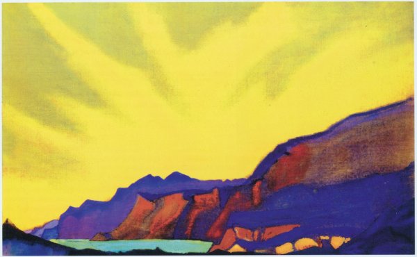 Картина Рериха Гималаи закат солнца