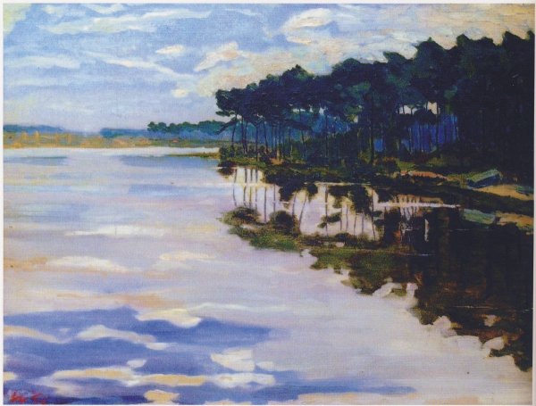 Картины Уинстона Черчилля пруд