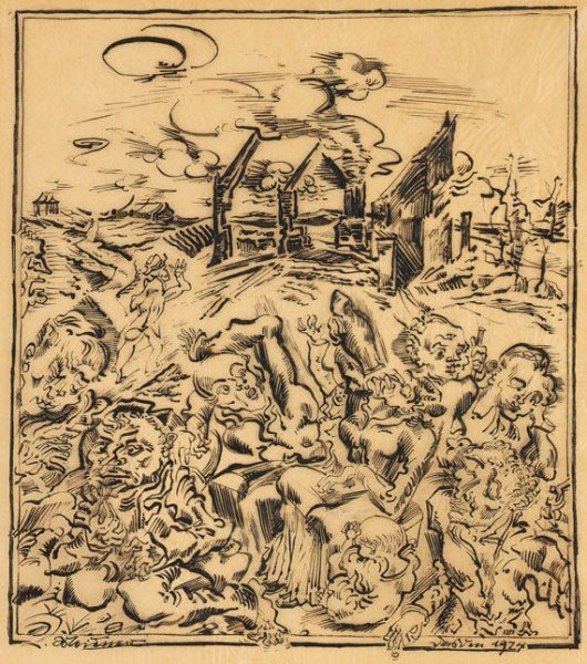 Апокалиптика городская ратуша с колоколом арт