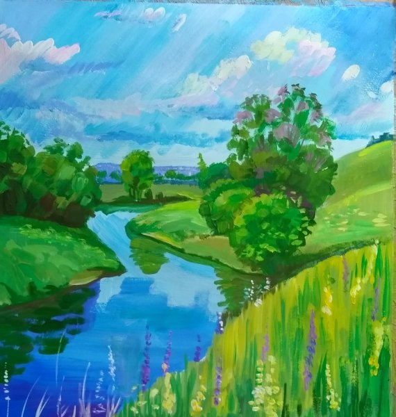 Лето гуашью