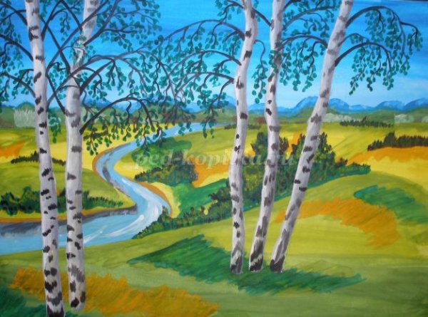 Рисунки гуашью