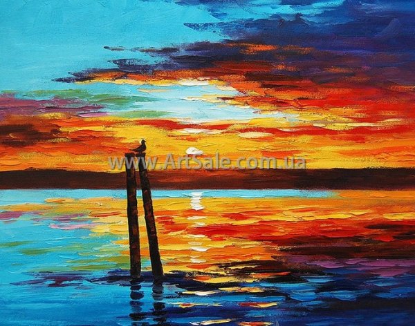 Закат красками