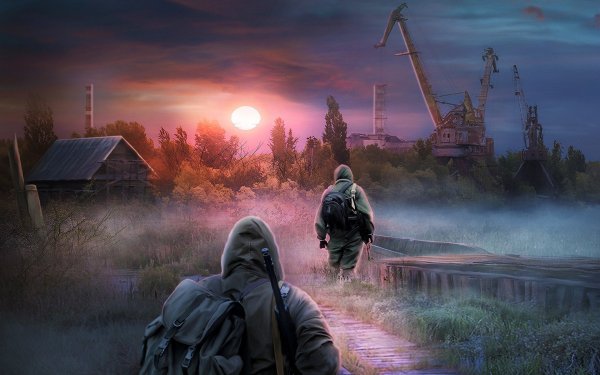 Сталкер болота руины деревни