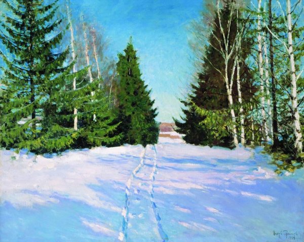 Грабарь зимний пейзаж