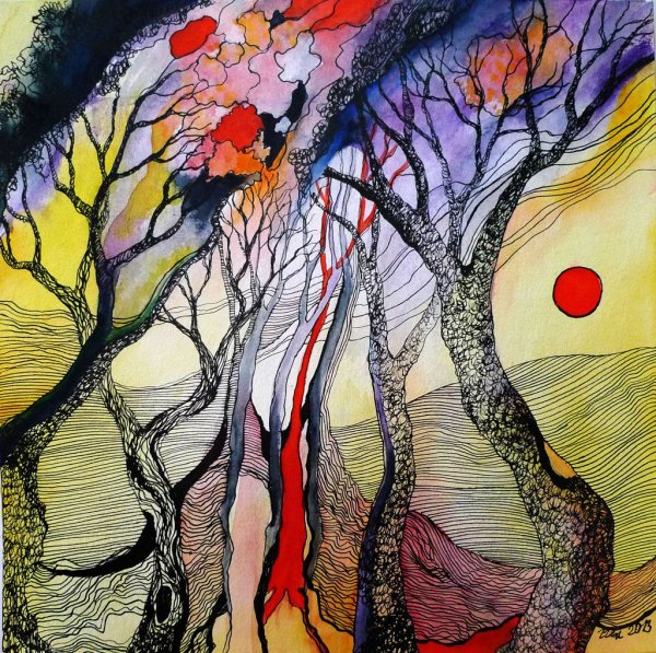 Декоративный пейзаж дерево