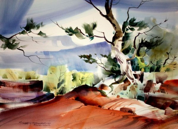 Акварель пейзажи Стерлинг Эдвардс