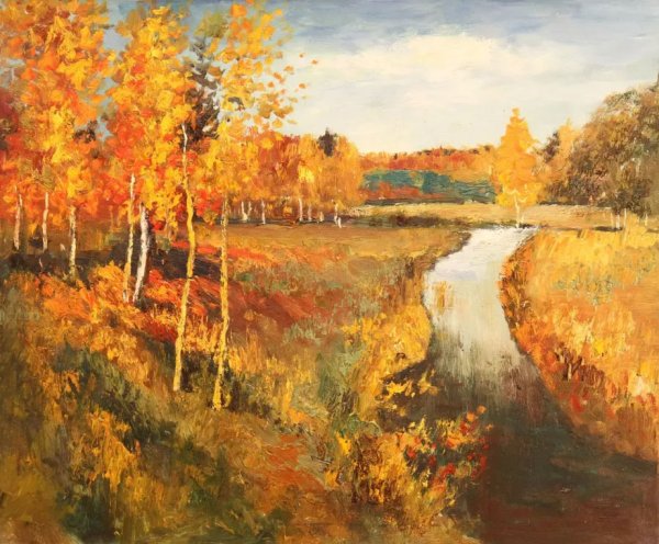Картина Исаака Левитана Золотая осень