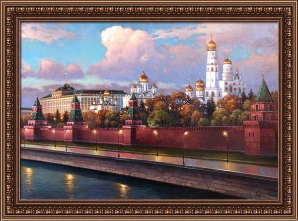 Максим Ланчак картина "Москва.Покровский собор"