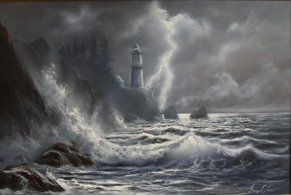 Айвазовский Маяк шторм
