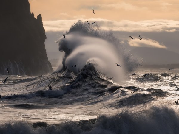 Берег моря шторм