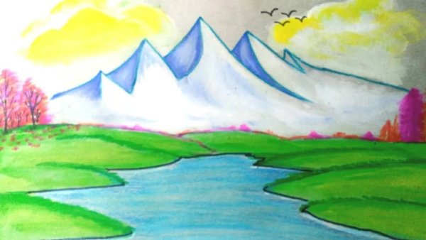 Детские пейзажи природы