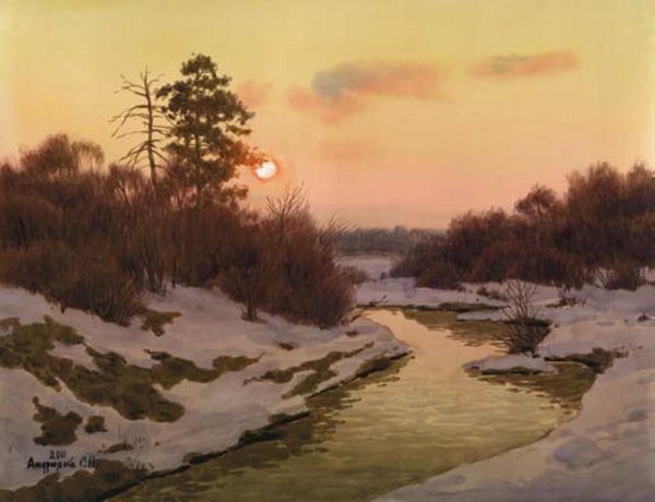 Художник Сергей Андрияка акварель