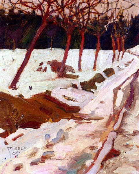 Эгон Шиле. Осеннее солнце и деревья. 1912