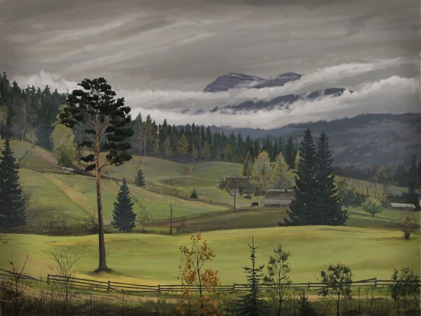 Композиция городской пейзаж