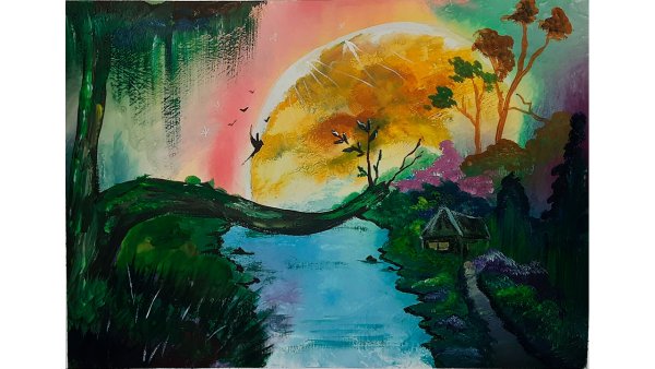 Рисунки акварелью пейзажи