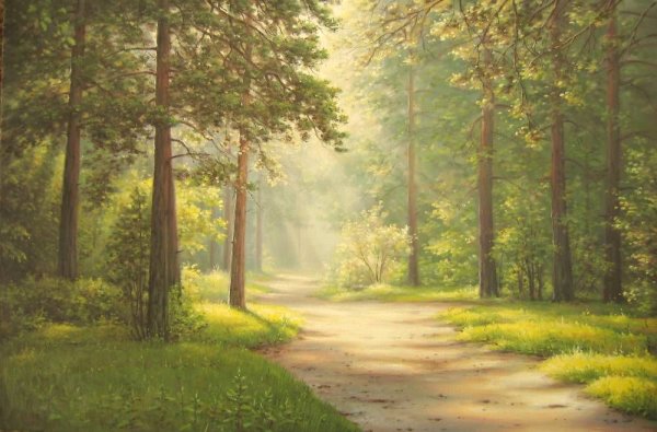 Живопись летние пейзажи природы-Алексей Сычев