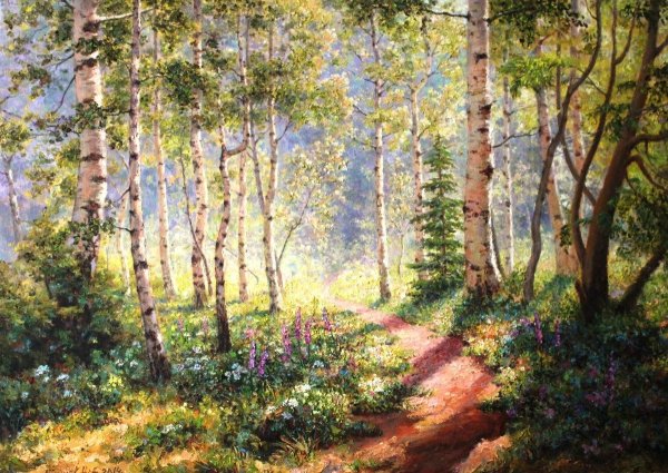 Мошков Николай пейзаж берёзы