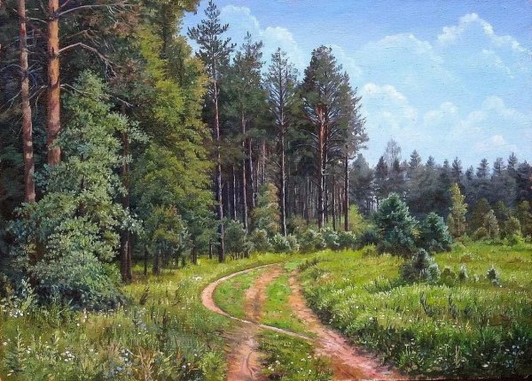 Пейзажи Игоря Прищепы Лесная река