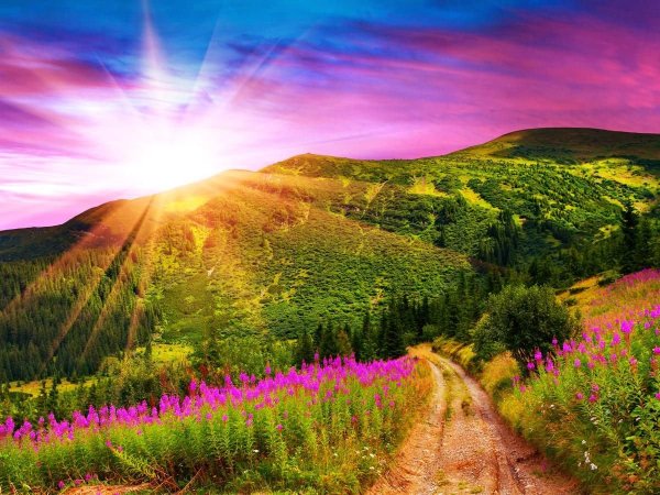 Рассвет в горах