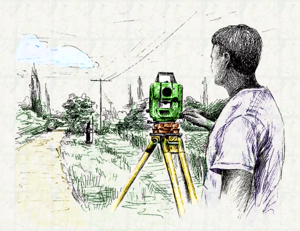 Геодезия в лесу