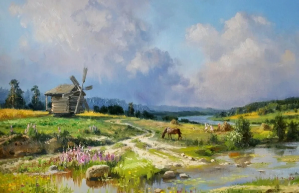 Владимир Юрьевич Жданов деревенский пейзаж