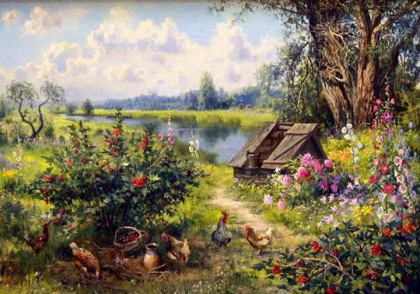 Владимир Жданов живопись деревня