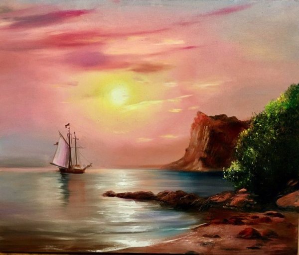 Морской пейзаж закат