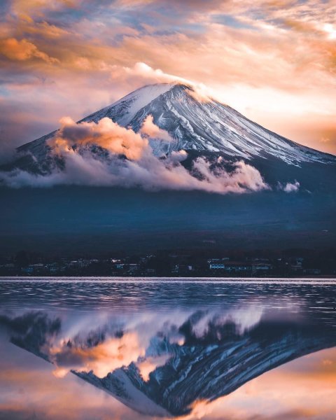 Вулкан Фудзияма извержение