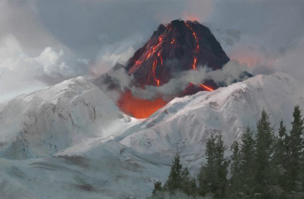 Снежный вулкан