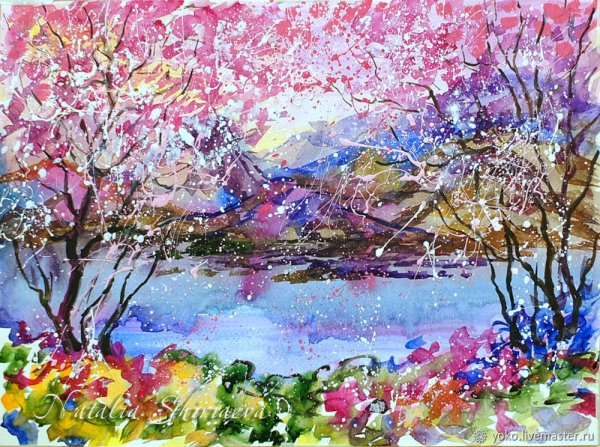 Весна гуашью