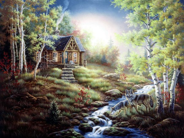 Зимние пейзажи. Художник Abraham Hunter.