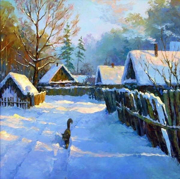 Художник Александр Файвисович русская деревня