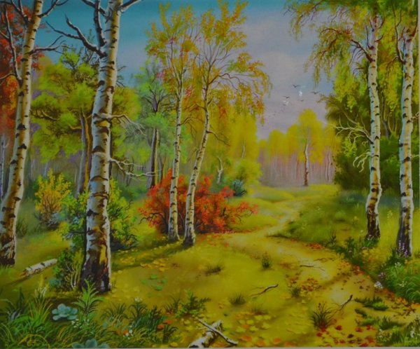 Алмазная живопись Березовая роща