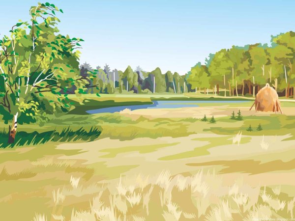 Мультяшные пейзажи природы