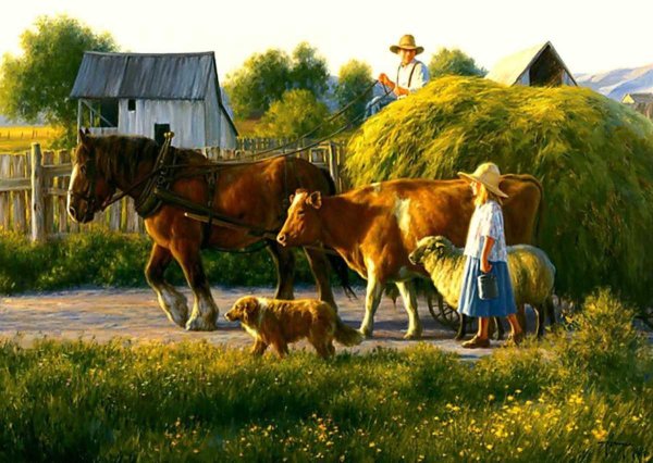 Роберт Дункан деревенская жизнь коровы