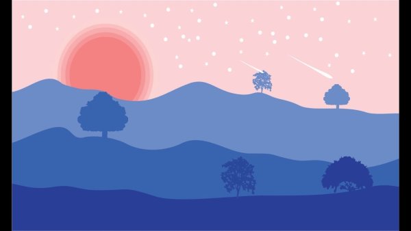 Пейзаж в coreldraw