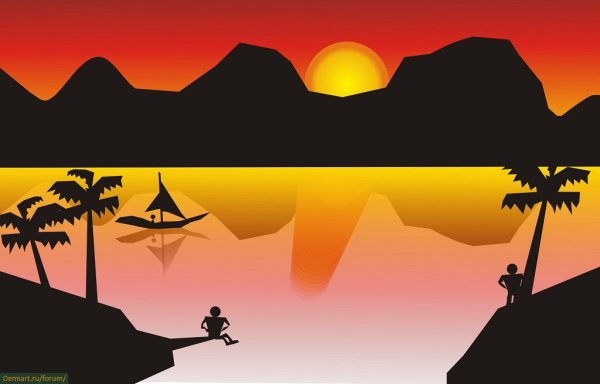 Озеро вектор