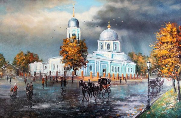 Картина Введенский храм Курск