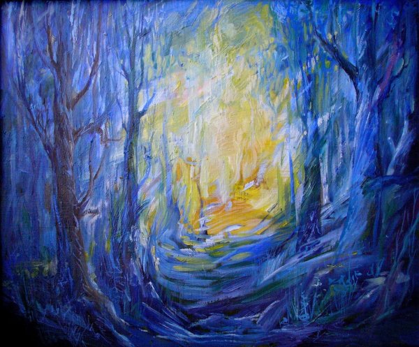 Пейзаж в тёплом колорите