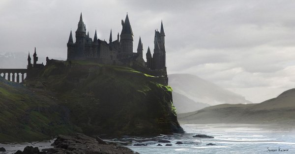 Гарри Поттер замок Хогвартс панорама