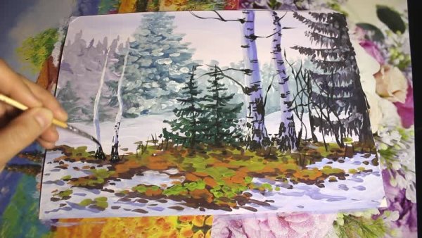 Анурисуй акрил пейзаж